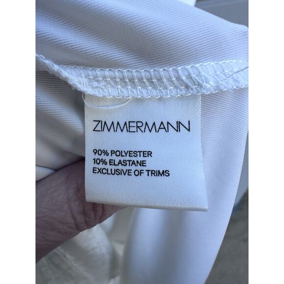 Zimmermann Ivory Lace Trim Babydoll Slip Dress Sz 0 Feminine Romantic Designer - Picture 12 of 14